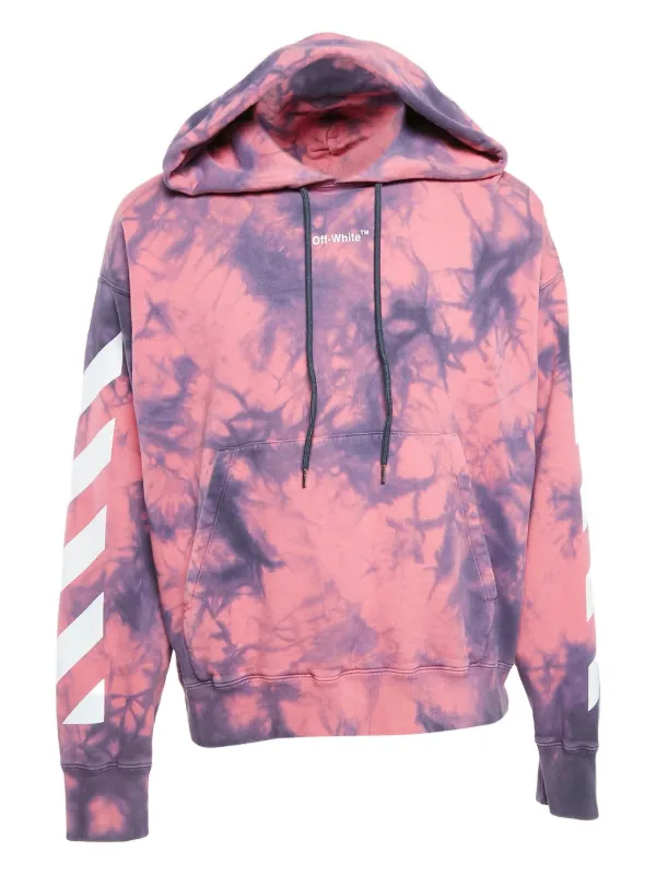 Off-White Pre-Owned tie-dye Arrow Hoodie Pink FARFETCH MY