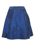 alice + olivia floral-brocade mini skirt - Blue
