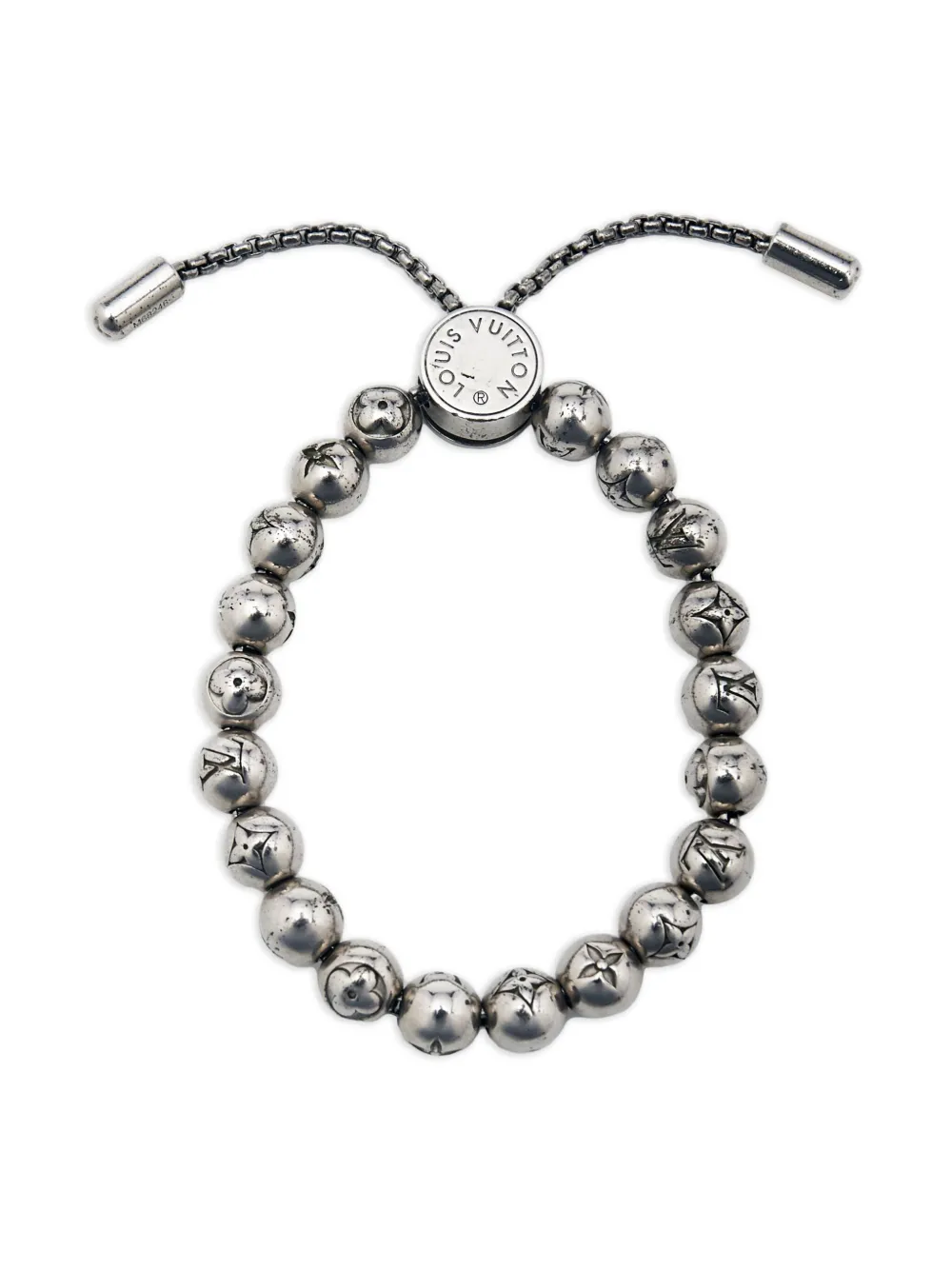 Louis Vuitton Pre-Owned 2024 monogram-embossed bracelet | Silver | Image 1