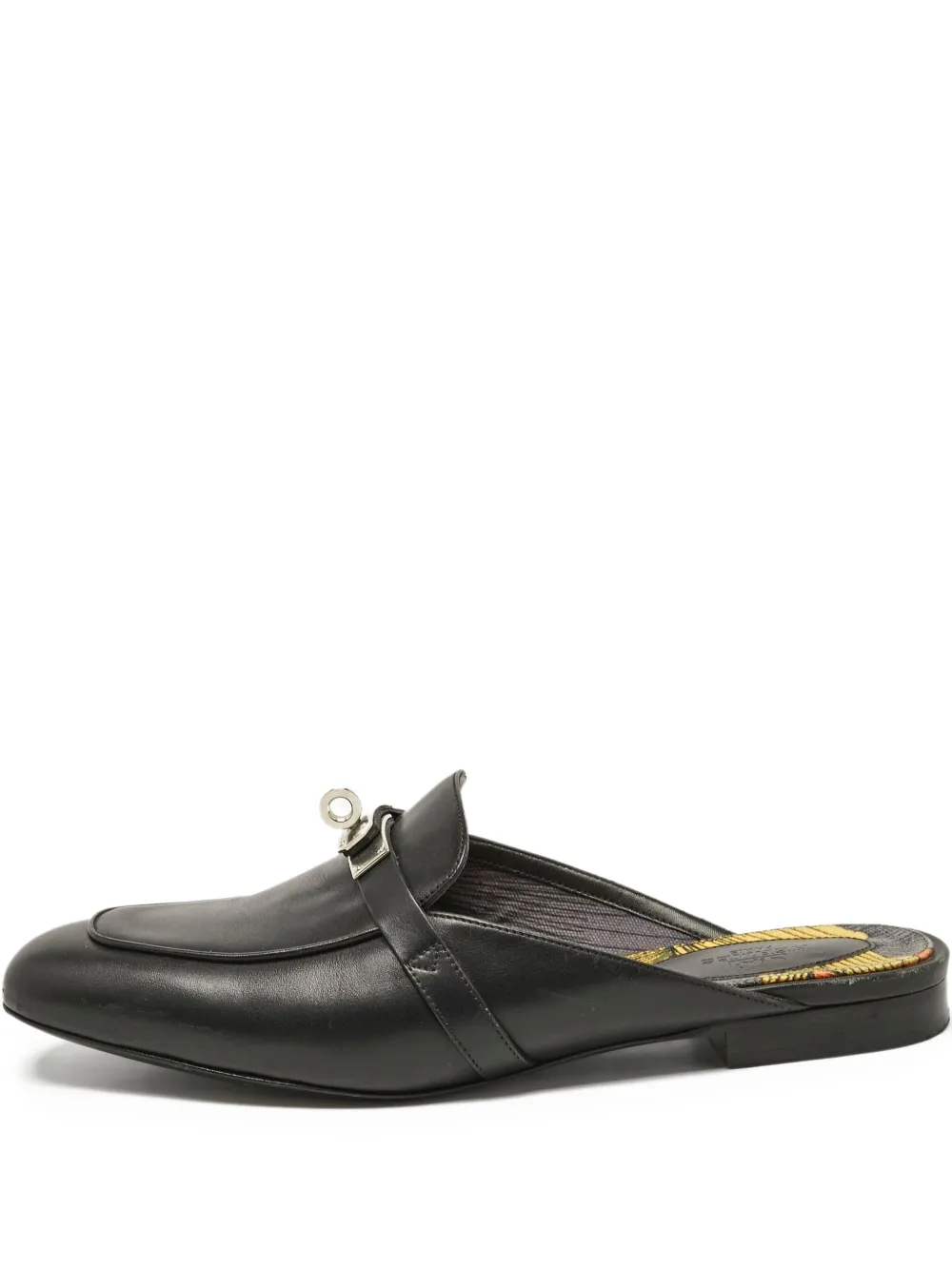 Hermès Pre-Owned Oz leather mules | Black | Image 1