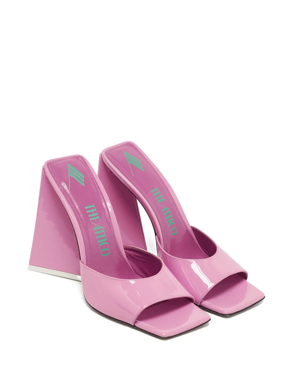 The Attico Pre-owned 115mm leather square-toe sandals | Image 2
