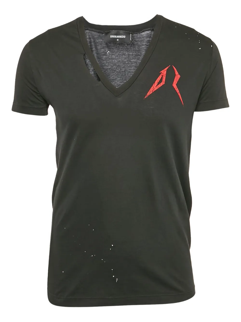 DSQUARED2 distressed V-neck T-shirt | Black | Image 1