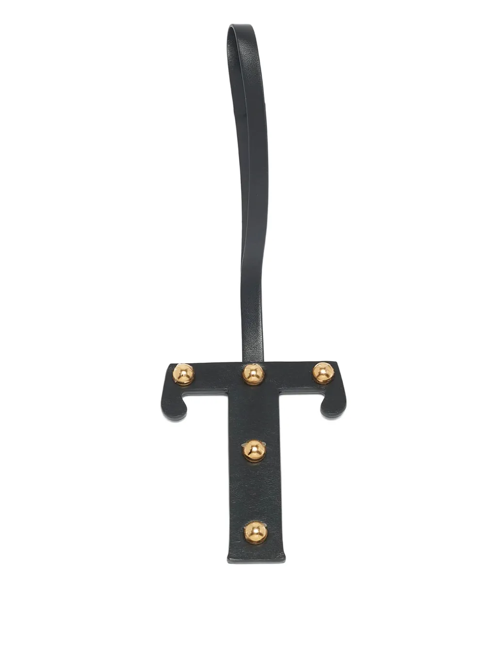 Burberry Pre-Owned leather T-charm keyring | Black | Image 1