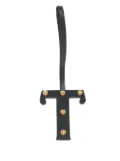 Burberry Pre-Owned leather T-charm keyring - Black