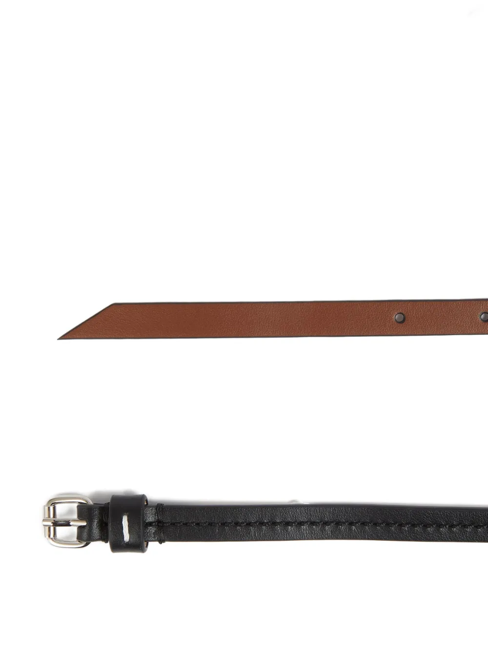 Maison Margiela Omkeerbare leren riem - Zwart