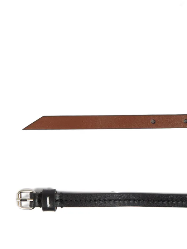 Maison Margiela リバーシブル レザーベルト | ブラック | FARFETCH JP