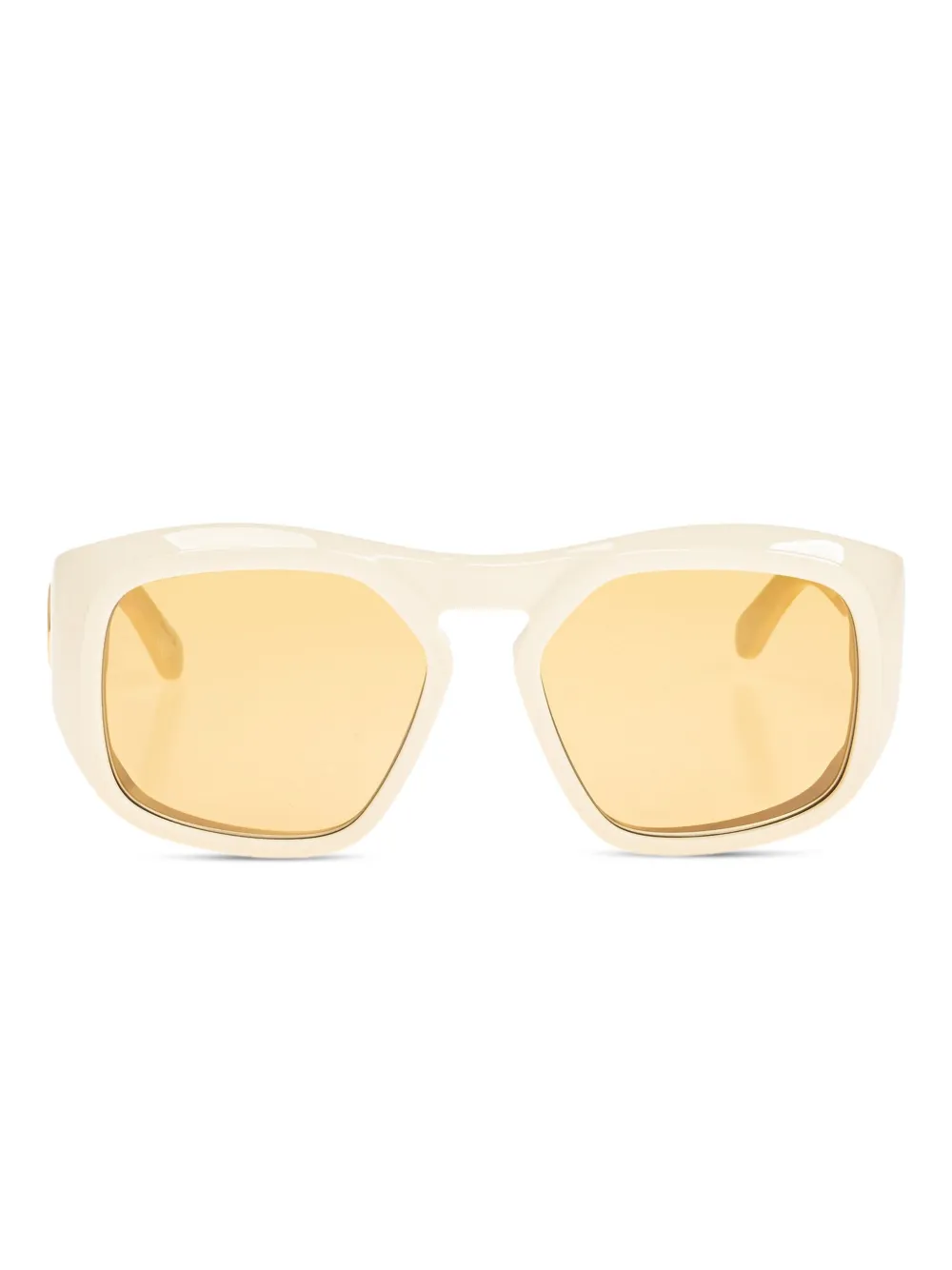 VALENTINO GARAVANI EYEWEAR Zonnebril met logoplakkaat Beige