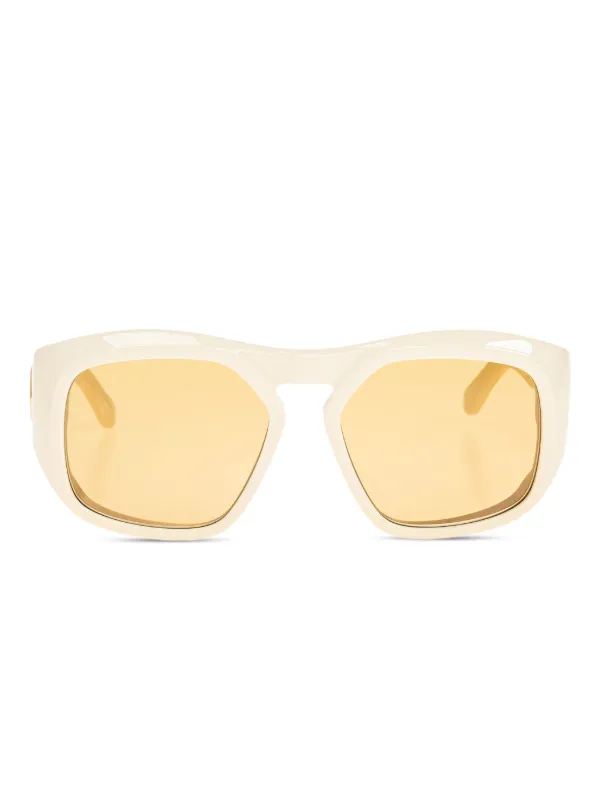 VALENTINO GARAVANI EYEWEAR logo-plaque Sunglasses Neutrals FARFETCH PH