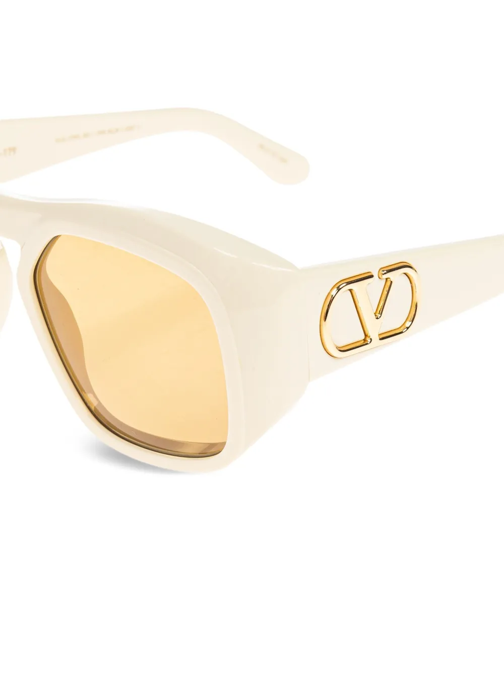 VALENTINO GARAVANI EYEWEAR Zonnebril met logoplakkaat Beige