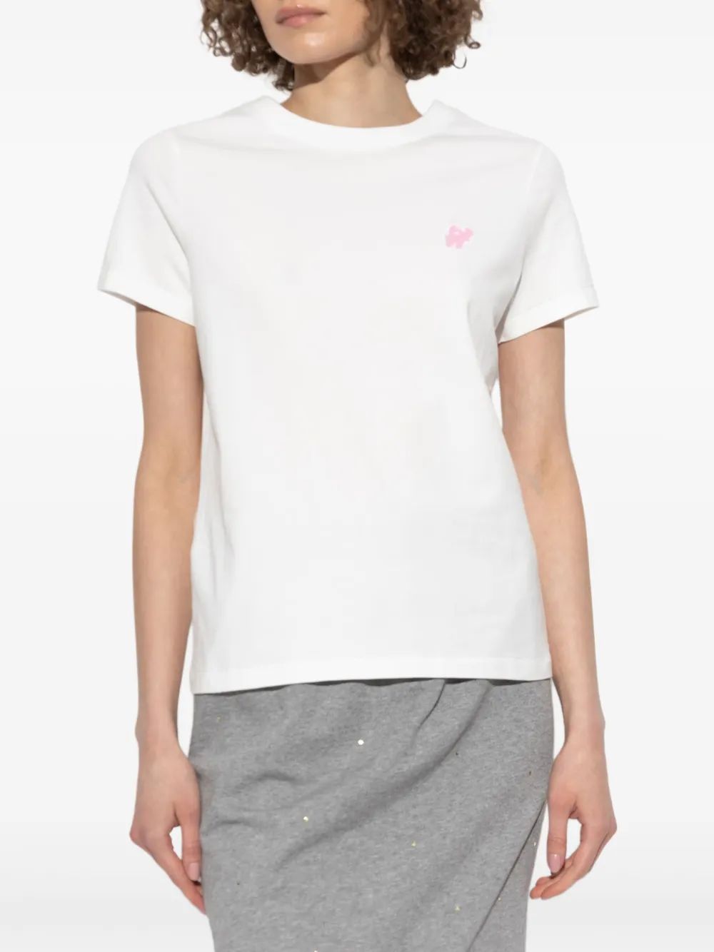Kenzo T-shirt met geborduurd logo Wit