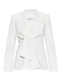 Max Mara bow-tie detail blazer - White