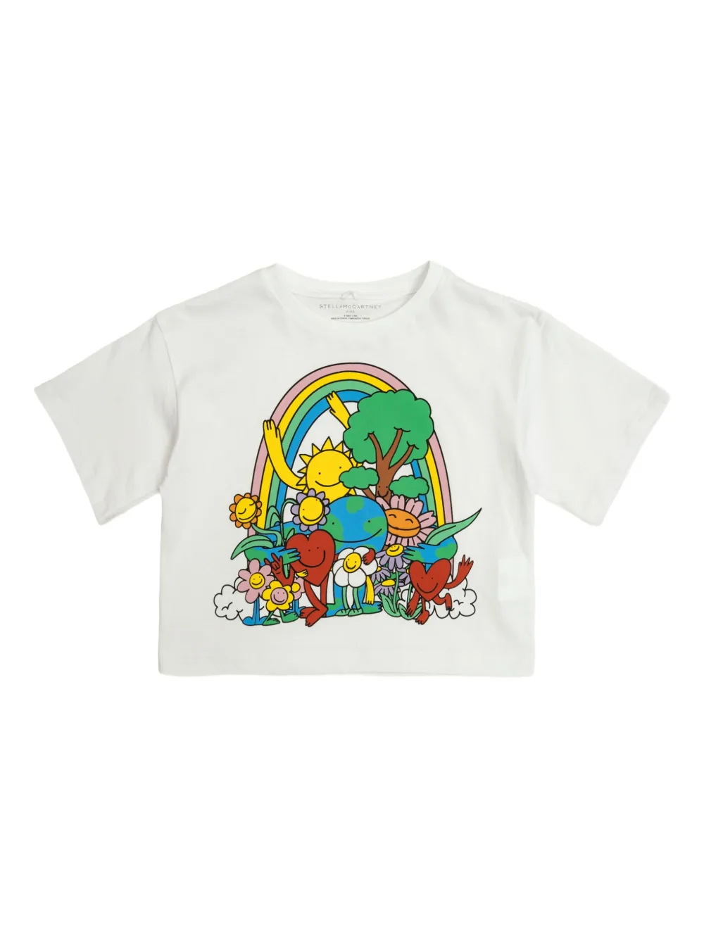 STELLA MCCARTNEY GRAPHIC-PRINT CROPPED T-SHIRT