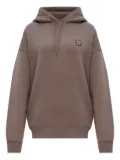 Kenzo logo-embroidered hoodie - Brown