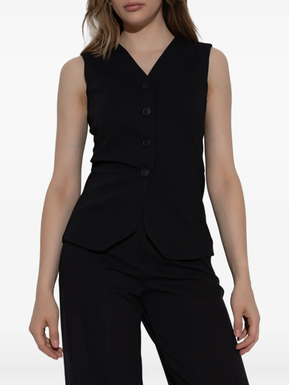 Max Mara Gilet met structuur Zwart