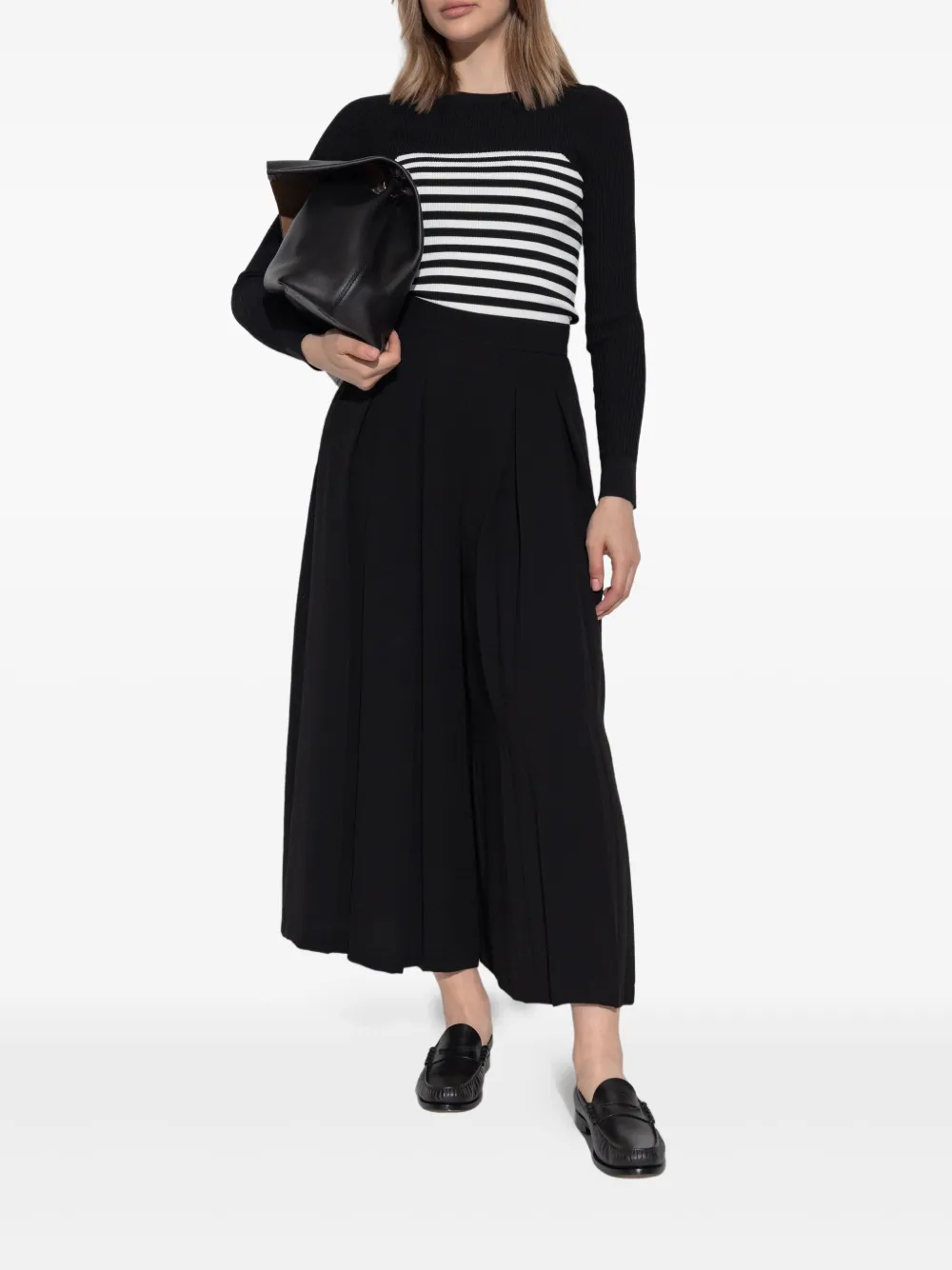 Max Mara Gestreept T-shirt Zwart