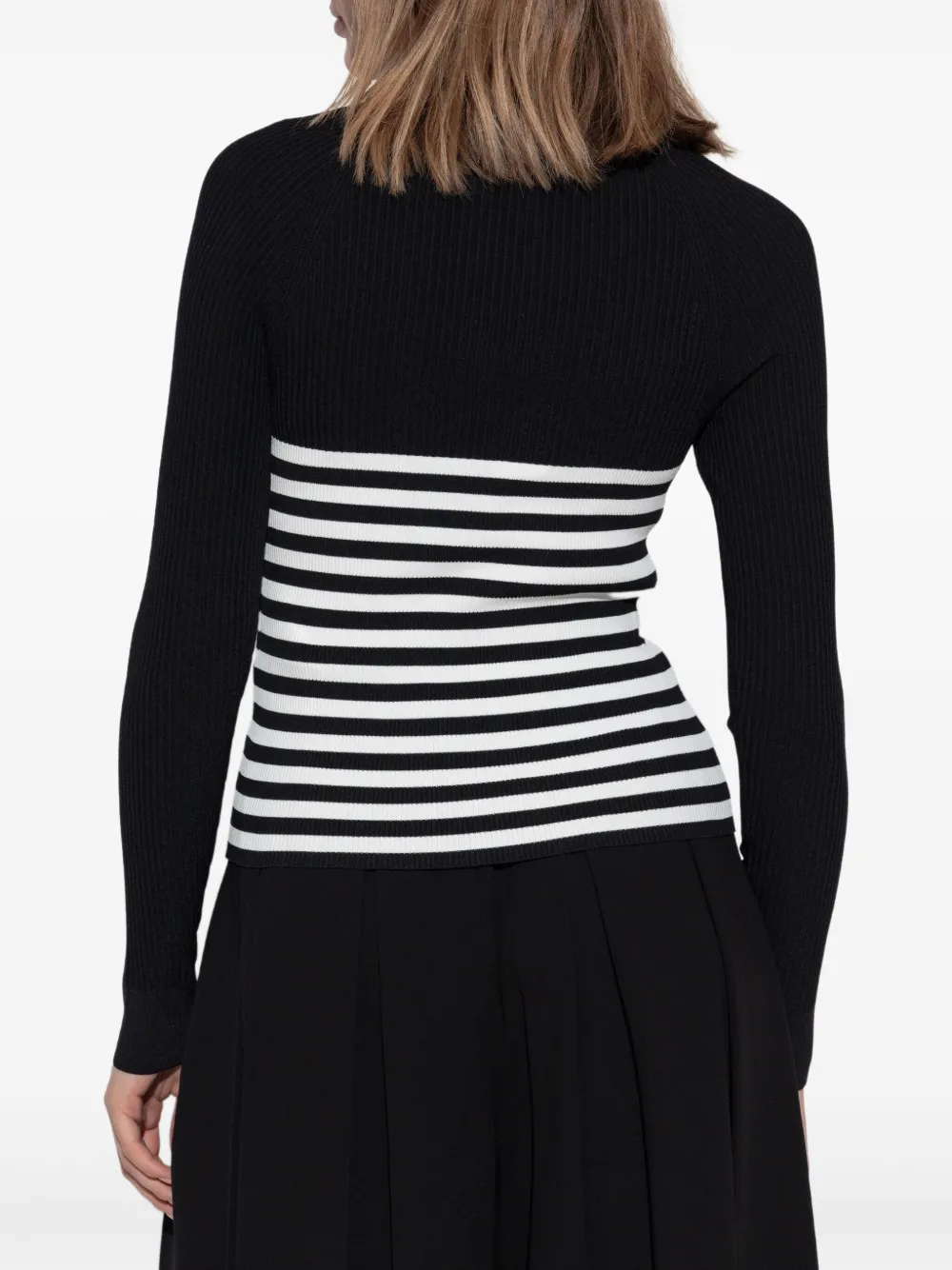 Max Mara Gestreept T-shirt Zwart