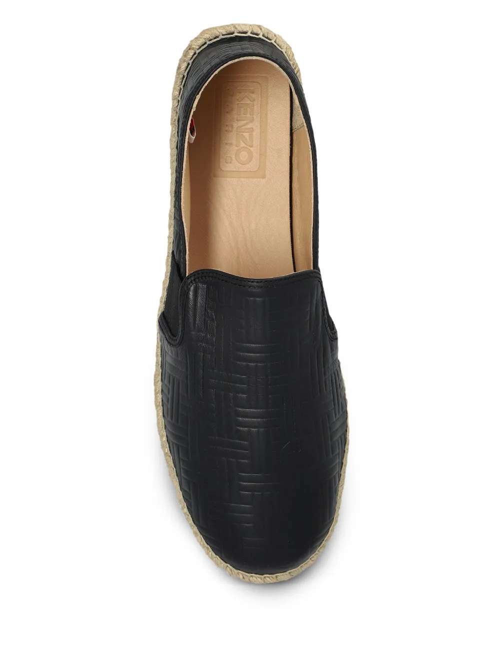 Kenzo leather slip-on espadrilles Black
