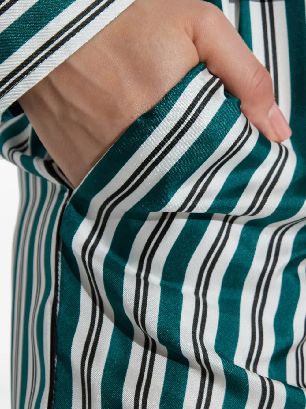 Max Mara Gestreepte broek Groen