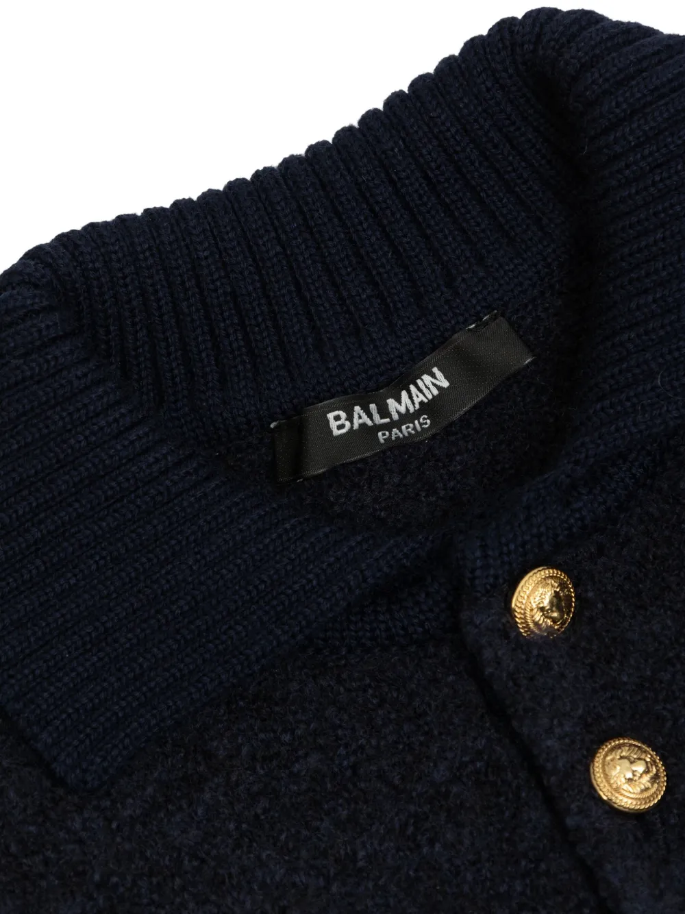 Balmain Kids Gebreid poloshirt Blauw
