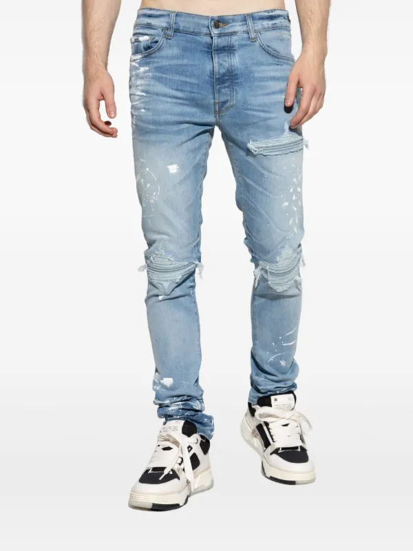 AMIRI ダメージ加工 ジーンズ ライトブルー slim fit 32 AMIRI ダメージ加工 ジーンズ ライトブルー slim fit 32 - メルカリ
