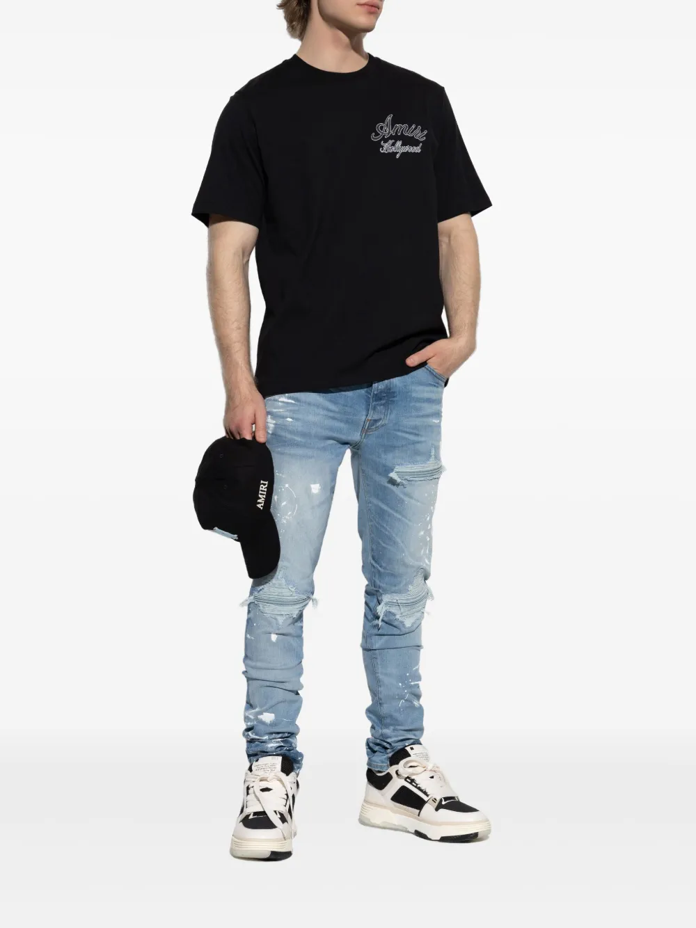 AMIRI Gerafelde jeans - Blauw