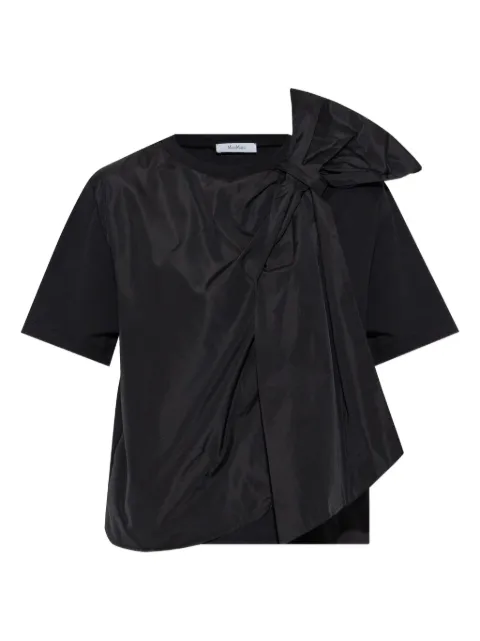 Max Mara bow-detail cotton top