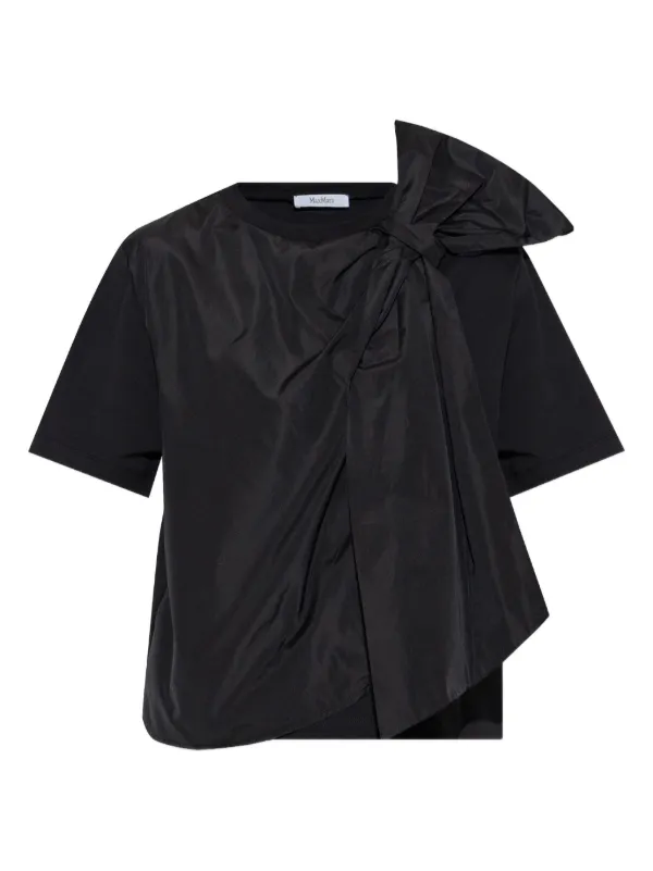 Max Mara リボンディテール トップ | ブラック | FARFETCH JP