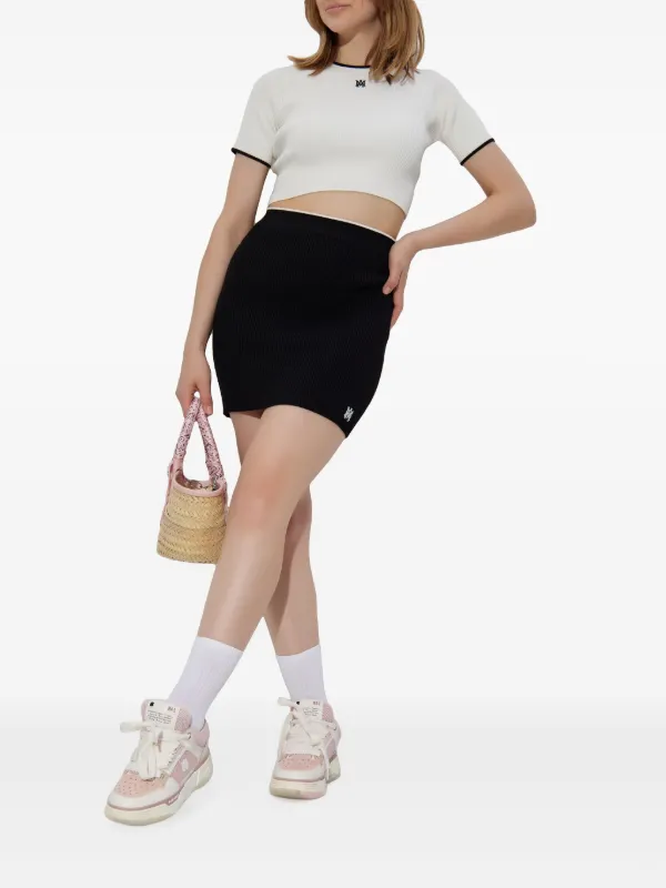 美品　amiri クロップド Tシャツ AMIRI クロップド トップ | ホワイト | FARFETCH JP