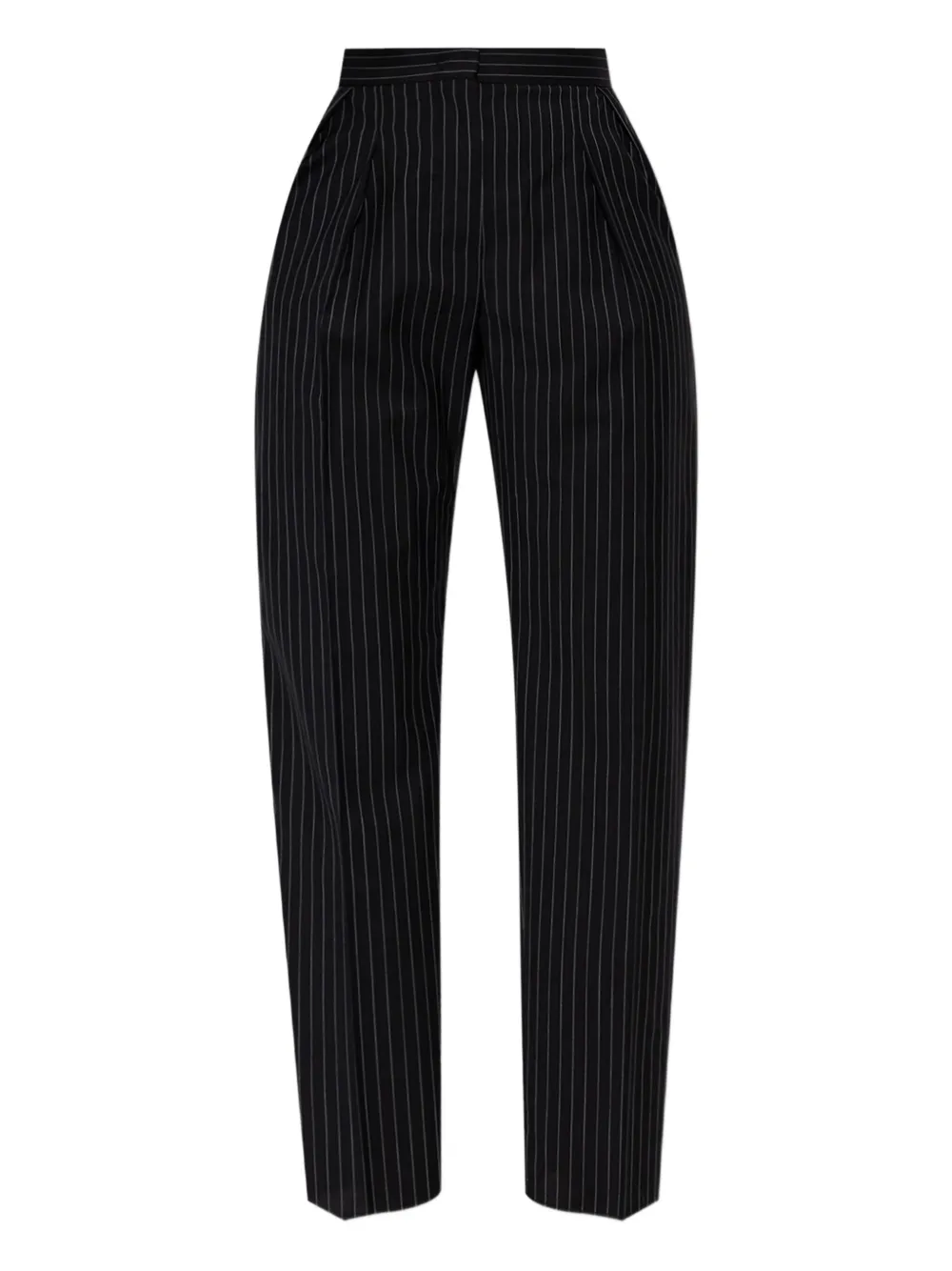 Max Mara Wollen broek met krijtstreep Zwart