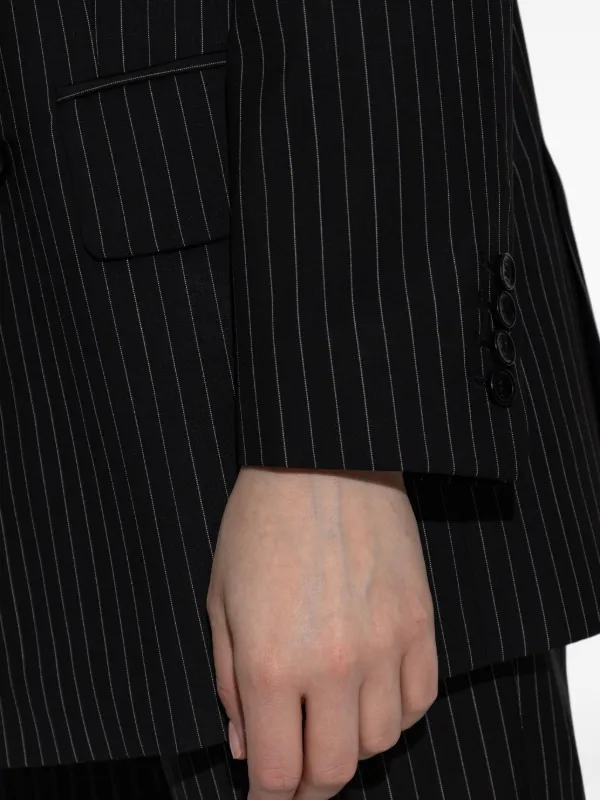 Max Mara ストライプ ダブルジャケット | ブラック | FARFETCH JP