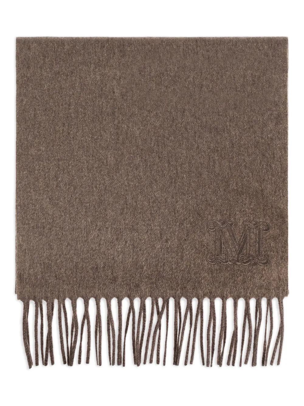 Max Mara Sjaal met franje Bruin