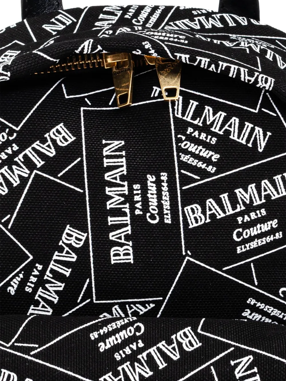Balmain Kids Rugzak met logoprint Zwart