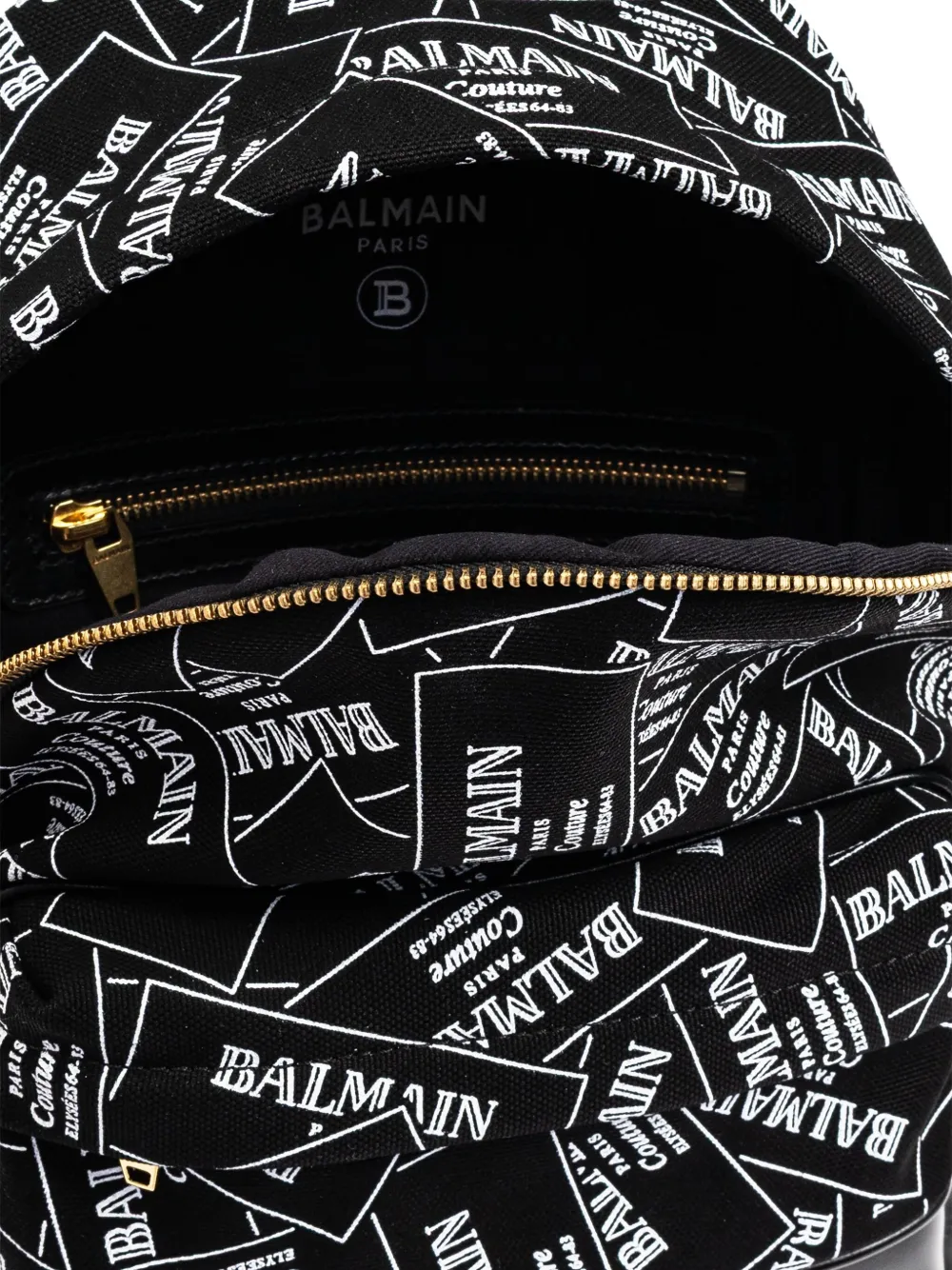 Balmain Kids Rugzak met logoprint Zwart