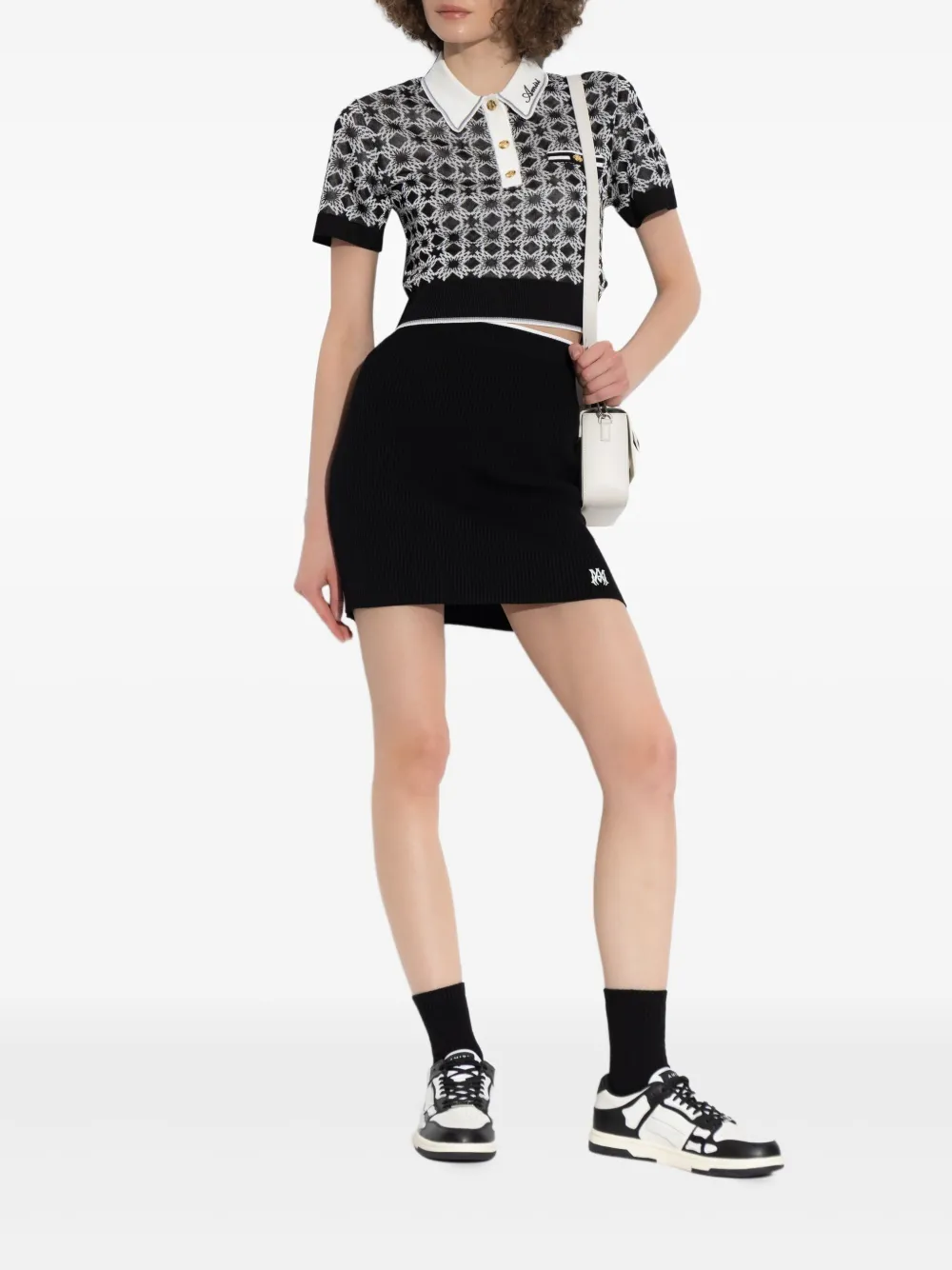 AMIRI Gebreide polotop - Zwart