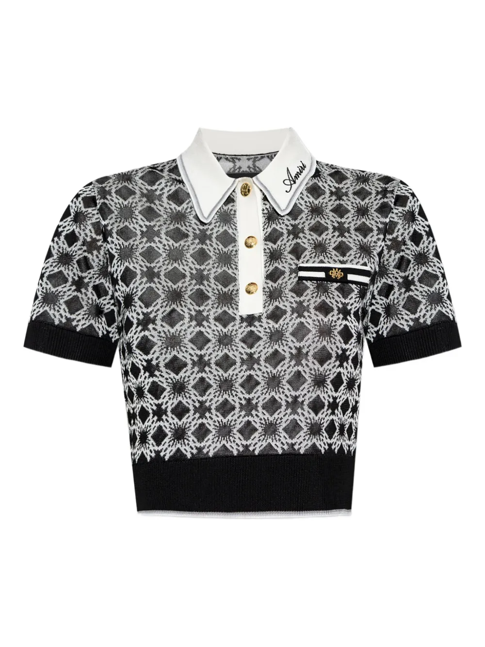 AMIRI Gebreide polotop Zwart
