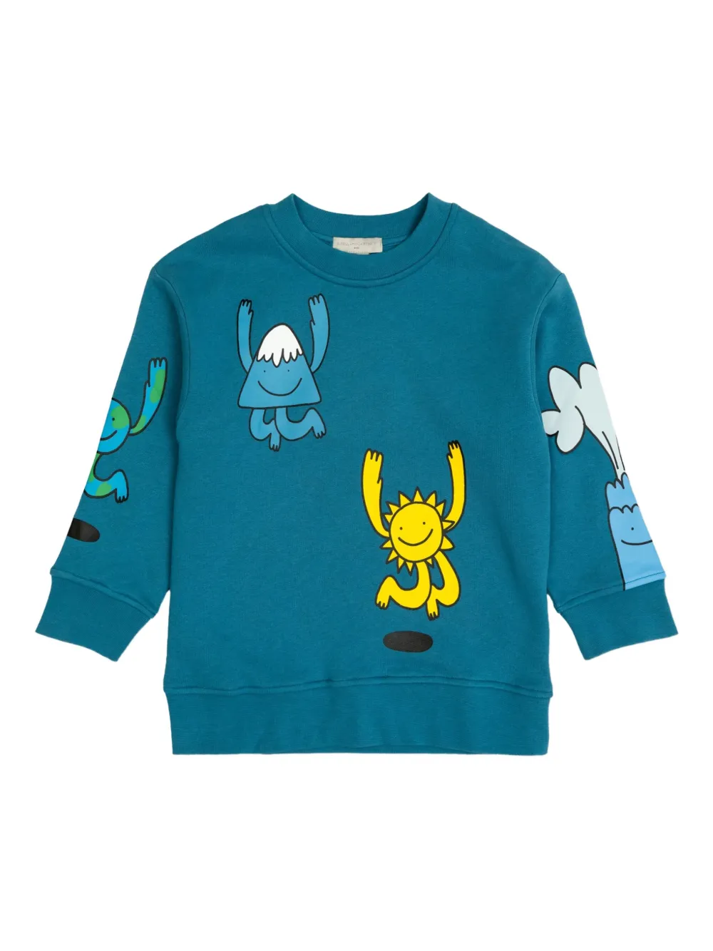 Stella McCartney Kids Sweater met grafische print Blauw