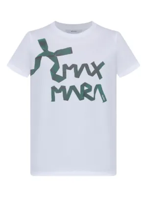 Max Mara logo-print Calcio t-shirt | White | FARFETCH