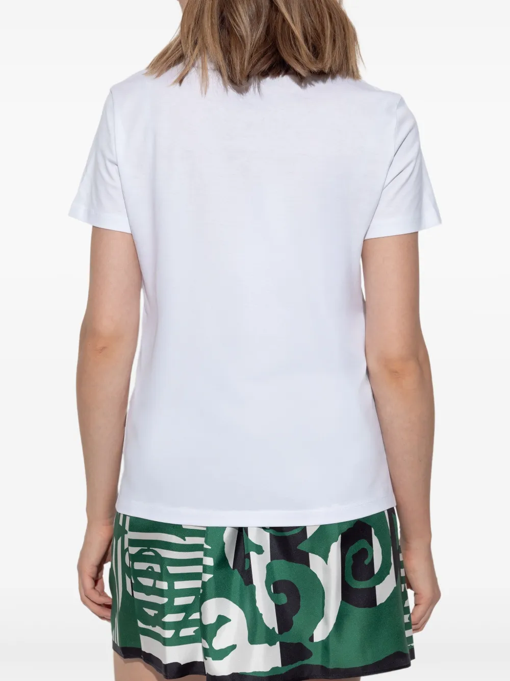 Max Mara Calcio T-shirt met logoprint Wit