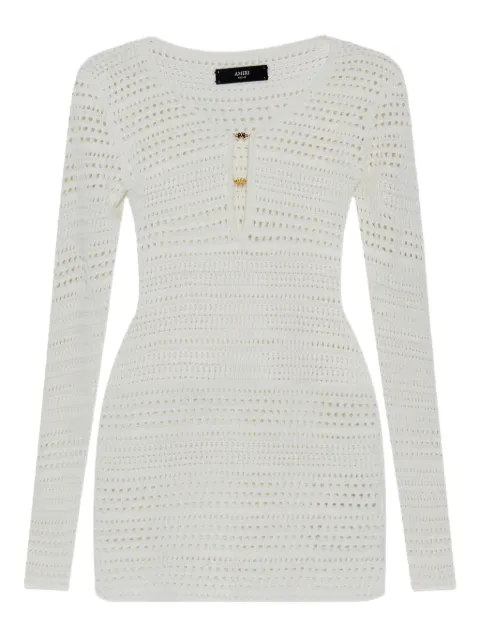 AMIRI open-knit long-sleeve dress