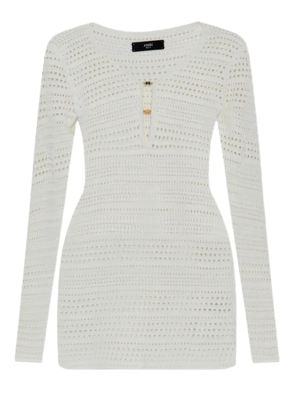 AMIRI Woven Mini Dress - White AMIRI Woven Mini Dress - White