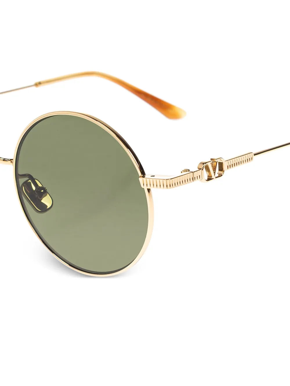 VALENTINO GARAVANI EYEWEAR Zonnebril met rond montuur Goud
