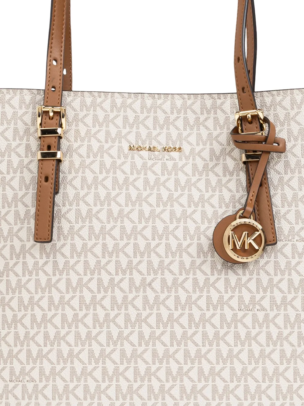 Michael Kors Shopper met logopatroon Beige