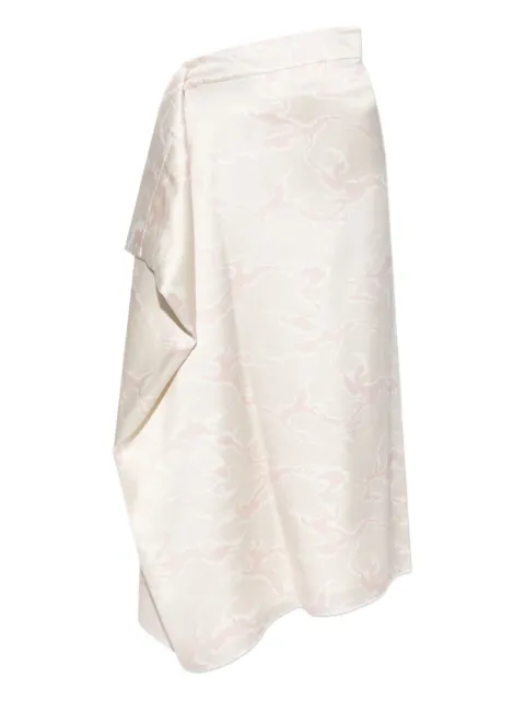 Kenzo Ocean Camo asymmetrical satin skirt