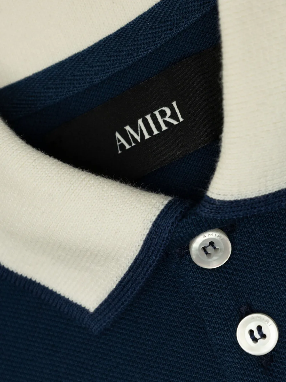 AMIRI KIDS Poloshirt met contrasterende kraag Blauw