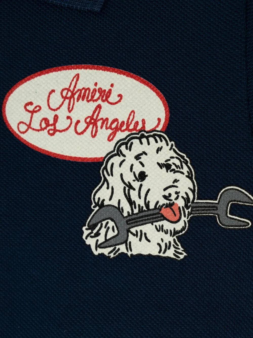 AMIRI KIDS Poloshirt met contrasterende kraag Blauw