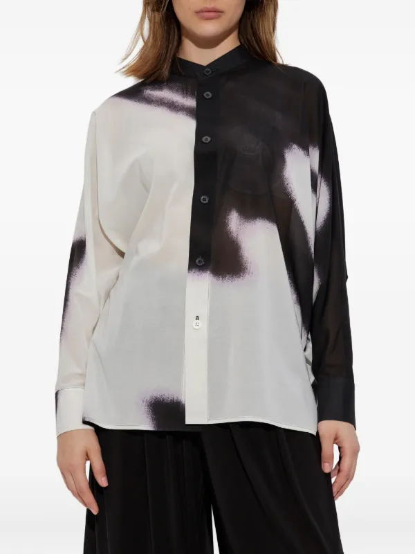 Issey Miyake Shadow Study abstract-print button-up Shirt