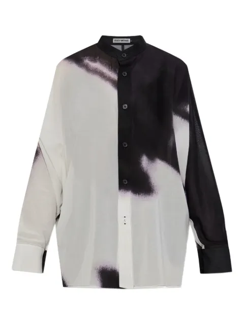 Issey Miyake قميص بأزرار وطبعة تجريدية