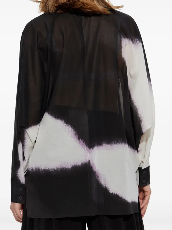 Issey Miyake Shadow Study abstract-print button-up Shirt