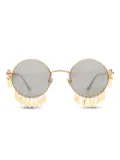VALENTINO GARAVANI EYEWEAR round-frame sunglasses - Gold