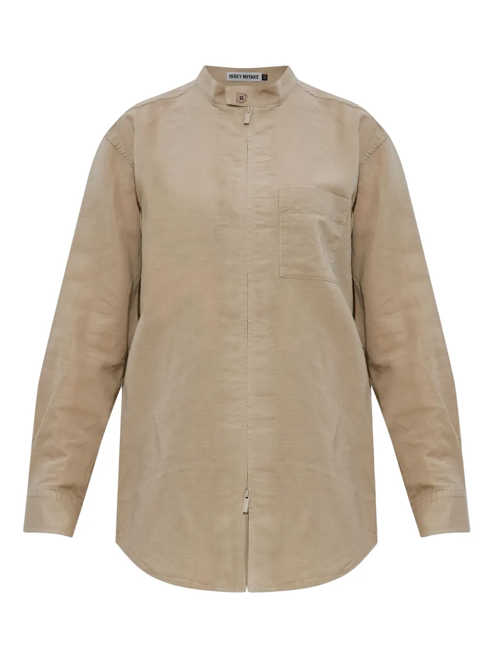 Issey Miyake Paper-Esque U button-up shirt | Neutrals | Image 1
